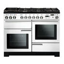 RANGEMASTER PDL110DFFWH/C Professional Deluxe 110 Dual Fuel - White With Chrome Trim additional 1