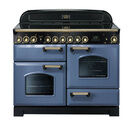 RANGEMASTER CDL110ECSB/B Classic Deluxe 110cm Ceramic Stone Blue with Brass trim additional 1