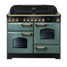 RANGEMASTER CDL110ECMG/B Classic Deluxe 110CM Ceramic Mineral Green with Brass trim additional 1