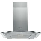 INDESIT IHGC65LMX 60cm Wall Mounted Hood Glass & Stainless Steel additional 1