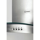 INDESIT IHGC65LMX 60cm Wall Mounted Hood Glass &amp; Stainless Steel additional 2