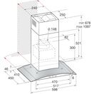 INDESIT IHGC65LMX 60cm Wall Mounted Hood Glass &amp; Stainless Steel additional 6