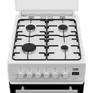 BEKO EDG507W 50cm Twin Cavity Gas Cooker with Gas Hob White additional 2