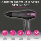 CARMEN C81072 Neon Hair Dryer Styling Set Graphite and Pink additional 2