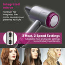 CARMEN C81181 Neon DC Pro Keratin Hair Dryer and Ceramic Straightener Neon Pink and Graphite Grey additional 4