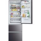HAIER HTW5618EWMP 59.5cm 3D Fridge Freezer - Dark Inox additional 2