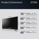 SONY KD75X75WLU 75"4K UHD HDR Google Smart TV additional 14