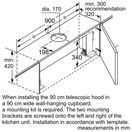 BOSCH DFS097A51B Telescopic Cooker Hood, 90 cm, Silver Metallic additional 13