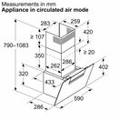 NEFF D65IFN1S0B Black N 50, Wall-Mounted Cooker Hood, 60 cm, Clear Glass additional 12