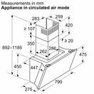 NEFF N 70 Wall-mounted Cooker Hood, 80 cm, Clear Glass Black D88IAN2S0B additional 13