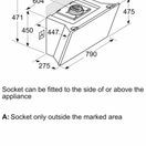 NEFF N 70 Wall-mounted Cooker Hood, 80 cm, Clear Glass Black D88IAN2S0B additional 11