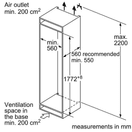 Bosch KIN85NSE0G 54.1cm 50/50 Integrated Frost Free Fridge Freezer additional 10