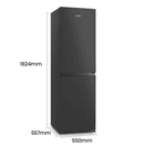 HISENSE RB327N4BBE 55cm 50/50 Total No Frost Fridge Freezer - Black Steel additional 10