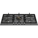 BERTAZZONI P905CHERNE Heritage Series 90cm Gas hob with Central Wok Burner Matt Black additional 1
