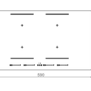 BERTAZZONI P604I2M28NV 60cm induction hob with 4 Zones includes 2 Multizone additional 3