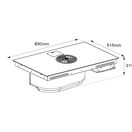 BERTAZZONI P804ICH2M37N 80cm induction hob with 4 Zones &amp; Integrated Hood additional 8