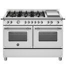 Bertazzoni Heritage 120cm Range Cooker Twin Oven with Griddle Dual Fuel Stainless Steel HER126G2EXT additional 1