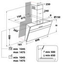 HOTPOINT PHVS91FLTDPK 90cm Touch Control Vertical Hood - Black additional 7