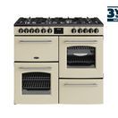 BELLING 444411830 Farmhouse 100cm Dual Fuel Range Cooker - Cream additional 1