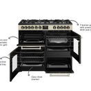 BELLING 444411830 Farmhouse 100cm Dual Fuel Range Cooker - Cream additional 2
