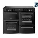 BELLING 444411835 Farmhouse 110cm Electric Range Cooker - Black additional 1