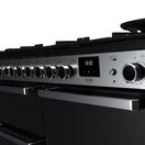 RANGEMASTER EDDLO110DFGBLK/CM1 Edge Deluxe 110cm Dual Fuel Range Cooker - Black Glass with Chrome Trim additional 2