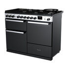 RANGEMASTER EDDLO110DFGBLK/CM1 Edge Deluxe 110cm Dual Fuel Range Cooker - Black Glass with Chrome Trim additional 3