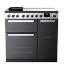 RANGEMASTER EDDL90EIGBLK/CM1 Edge Deluxe 90cm Induction Range Cooker Black Glass with Chrome Trim additional 1