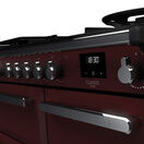 RANGEMASTER ESDL100DFPBOR/CM1 Estel Deluxe 100cm Dual Fuel Range Cooker - Bordeaux with Chrome Trim additional 2
