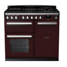 RANGEMASTER ESDL100DFPBOR/CM1 Estel Deluxe 100cm Dual Fuel Range Cooker - Bordeaux with Chrome Trim additional 1