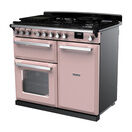 RANGEMASTER ESDL100DFPPPK/CM1 Estel Deluxe 100cm Dual Fuel Range Cooker - Pale Pink with Chrome Trim additional 3