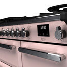 RANGEMASTER ESDL100DFPPPK/CM1 Estel Deluxe 100cm Dual Fuel Range Cooker - Pale Pink with Chrome Trim additional 2
