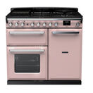 RANGEMASTER ESDL100DFPPPK/CM1 Estel Deluxe 100cm Dual Fuel Range Cooker - Pale Pink with Chrome Trim additional 1