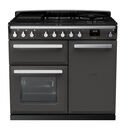 RANGEMASTER ESDL100DFPSLT/CM1 Estel Deluxe 100cm Dual Fuel Range Cooker - Slate with Chrome Trim additional 1