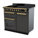 RANGEMASTER ESDL100EIPSLT/AB1 Estel Deluxe 100 Induction Range Cooker - Slate/Brass additional 3