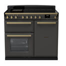 RANGEMASTER ESDL100EIPSLT/AB1 Estel Deluxe 100 Induction Range Cooker - Slate/Brass additional 1