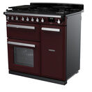 RANGEMASTER ESDL90DFPBOR/CM1 Estel Deluxe 90cm Dual Fuel Range Cooker - Bordeaux with Chrome Trim additional 3