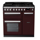 RANGEMASTER ESDL90DFPBOR/CM1 Estel Deluxe 90cm Dual Fuel Range Cooker - Bordeaux with Chrome Trim additional 1