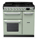 RANGEMASTER ESDL90DFPMNT/CM1 Estel Deluxe 90cm Dual Fuel Range Cooker - Mint with Chrome Trim additional 1