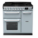 RANGEMASTER ESDL90DFPMSB/CM1 Estel Deluxe 90cm Dual Fuel Range Cooker - Misty Blue with Chrome Trim additional 1
