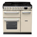 RANGEMASTER ESDL90DFPPCR/CM1 Estel Deluxe 90cm Dual Fuel Range Cooker - Pale Cream with Chrome Trim additional 1
