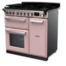 RANGEMASTER ESDL90DFPPPK/CM1 Estel Deluxe 90cm Dual Fuel Range Cooker - Pale Pink with Chrome Trim additional 2