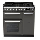 RANGEMASTER ESDL90DFPSLT/CM1 Estel Deluxe 90cm Dual Fuel Range Cooker - Slate with Chrome Trim additional 1