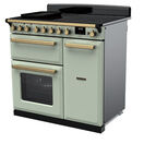 RANGEMASTER ESDL90EIPMNT/AB1 Estel Deluxe 90cm Induction Range Cooker - Mint with Antique Brass Trim additional 3