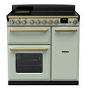 RANGEMASTER ESDL90EIPMNT/AB1 Estel Deluxe 90cm Induction Range Cooker - Mint with Antique Brass Trim additional 1