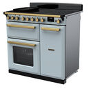 RANGEMASTER ESDL90EIPMSB/AB1 Estel Deluxe 90cm Induction Range Cooker - Misty Blue with Antique Brass Trim additional 3