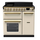 RANGEMASTER ESDL90EIPPCR/AB1 Estel Deluxe 90cm Induction Range Cooker- Pale Cream with Antique Brass Trim additional 1