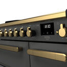 RANGEMASTER ESDL90EIPSLT/AB1 Estel Deluxe 90cm Induction Range Cooker - Slate with Antique Brass Trim additional 3