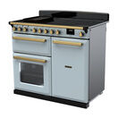 RANGEMASTER ESDL100EIPMSB/AB1 Estel Deluxe 100cm Induction Range Cooker - Misty Blue with Antique Brass Trim additional 2
