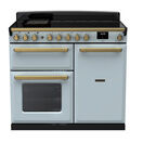 RANGEMASTER ESDL100EIPMSB/AB1 Estel Deluxe 100cm Induction Range Cooker - Misty Blue with Antique Brass Trim additional 1